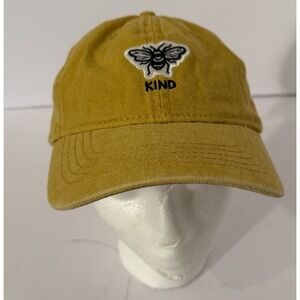Bee Kind Classic Cotton‎ Yellow Baseball Hat Cap